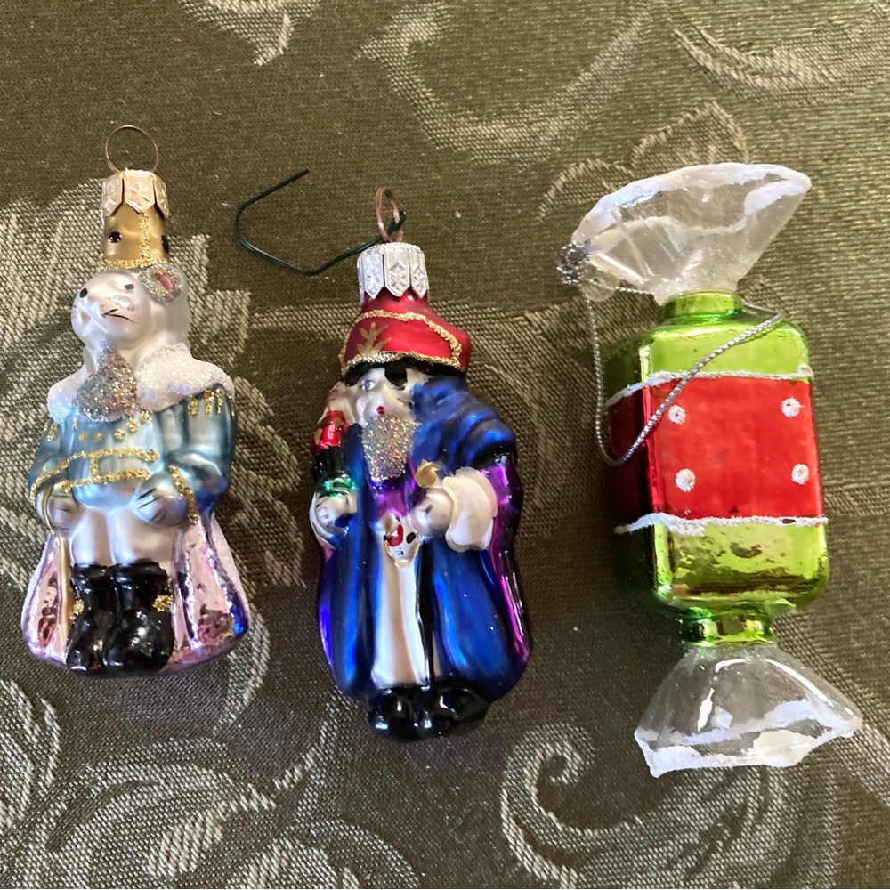 Vintage glass ornaments